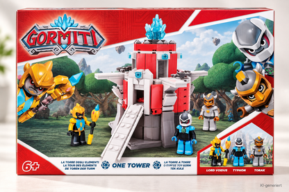 Gormiti One Tower Turm der Elemente Bauset 509 Teile 3 Figuren Giochi D5