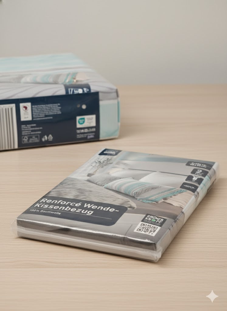 Home Ideas Living Renforce Wende-Kissenbezug 40x80 cm, 2 Stück