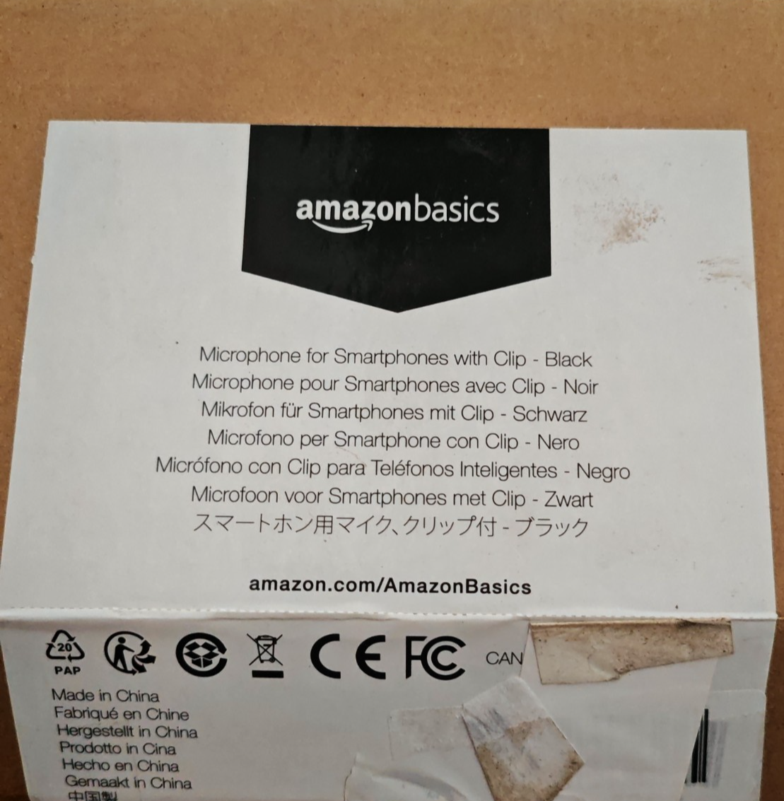 Amazon Basics Smartphone Mikrofon 3,5mm Clip Stativ Handy Vlogging B07V593WPS A8