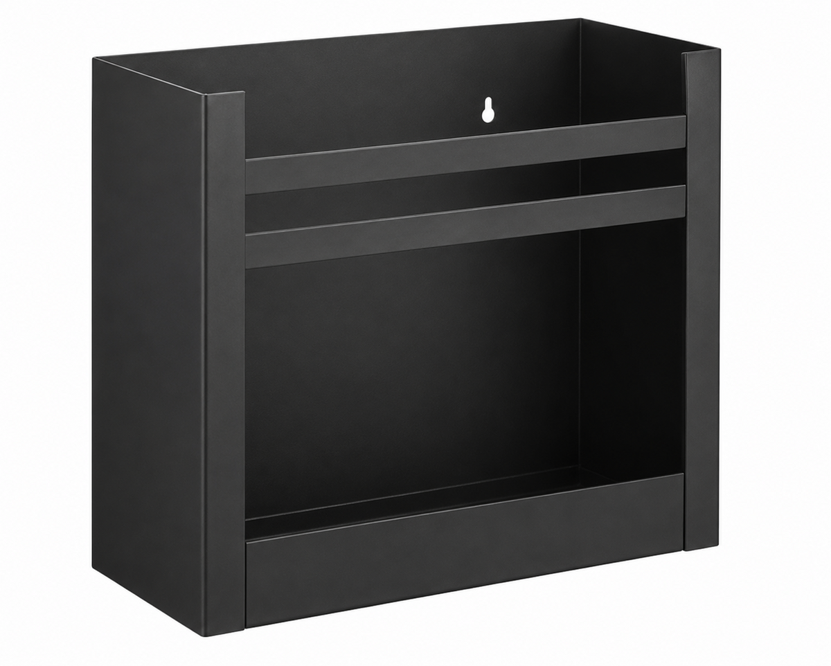 Navaris Wandmagazinhalter Schwarz Metall Zeitschriftenhalter Wandablage C5
