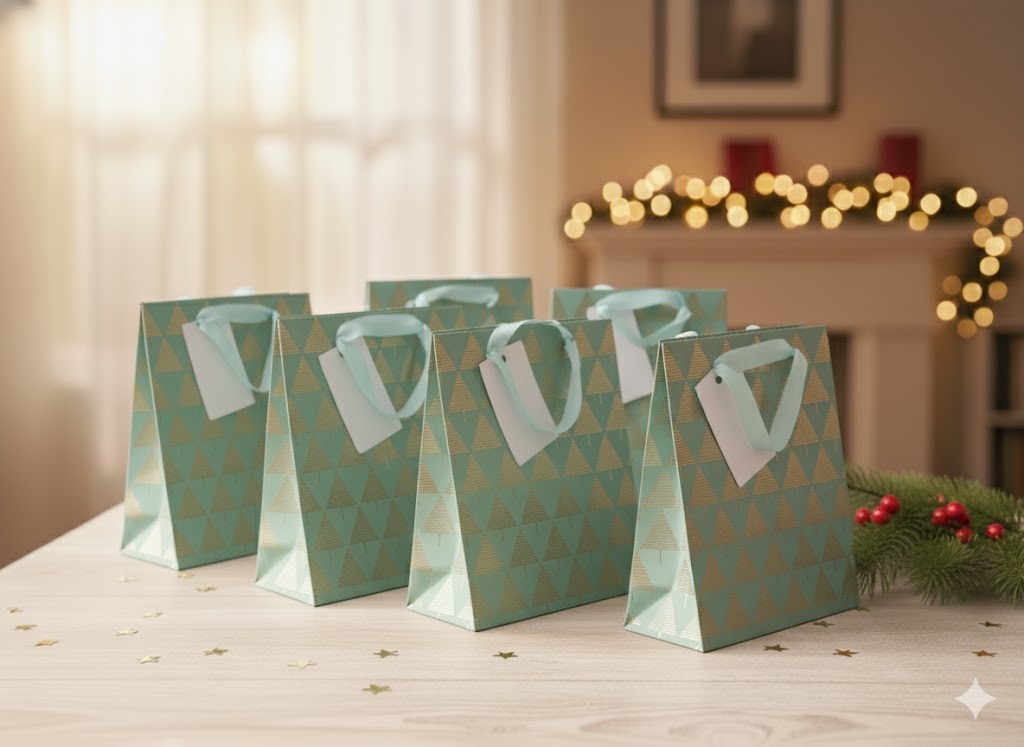 6x Stewo Geschenkverpackung, Tüten, Design 21x18 cm, Modern