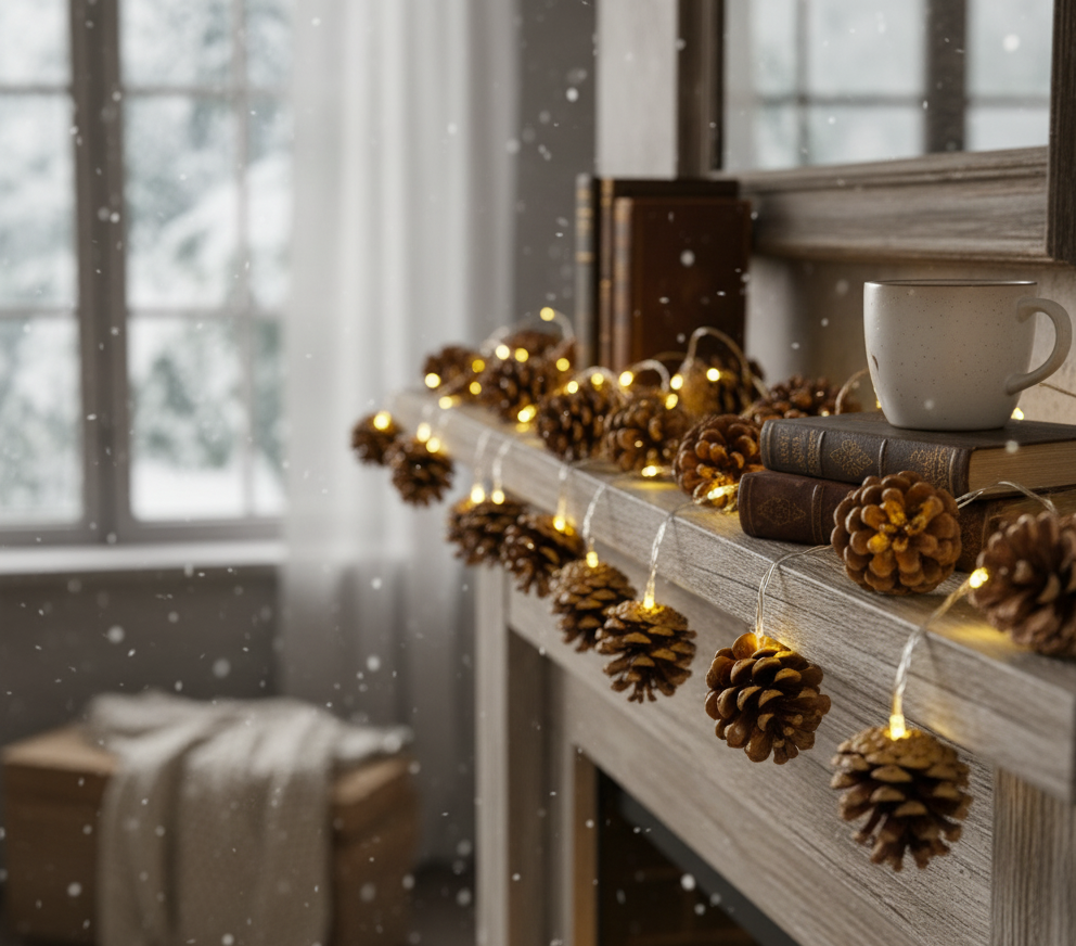 Weltbild LED Lichterkette Zapfen 30 LEDs Tannenzapfen Weihnachtsdeko Warm HA23