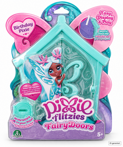 Pixie Flitzies Fairy Doors Birthday Pixie Fee Puppe Haus 13cm PXE00610 D5