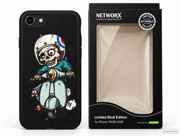 NETWORKX Skull Hülle iPhone 7 8 SE 2020 Totenkopf Roller Case Limited Edition A9