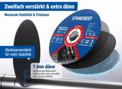 Trennscheiben 23er Set 125mm 1mm Winkelschleifer Flex Metall Edelstahl A9