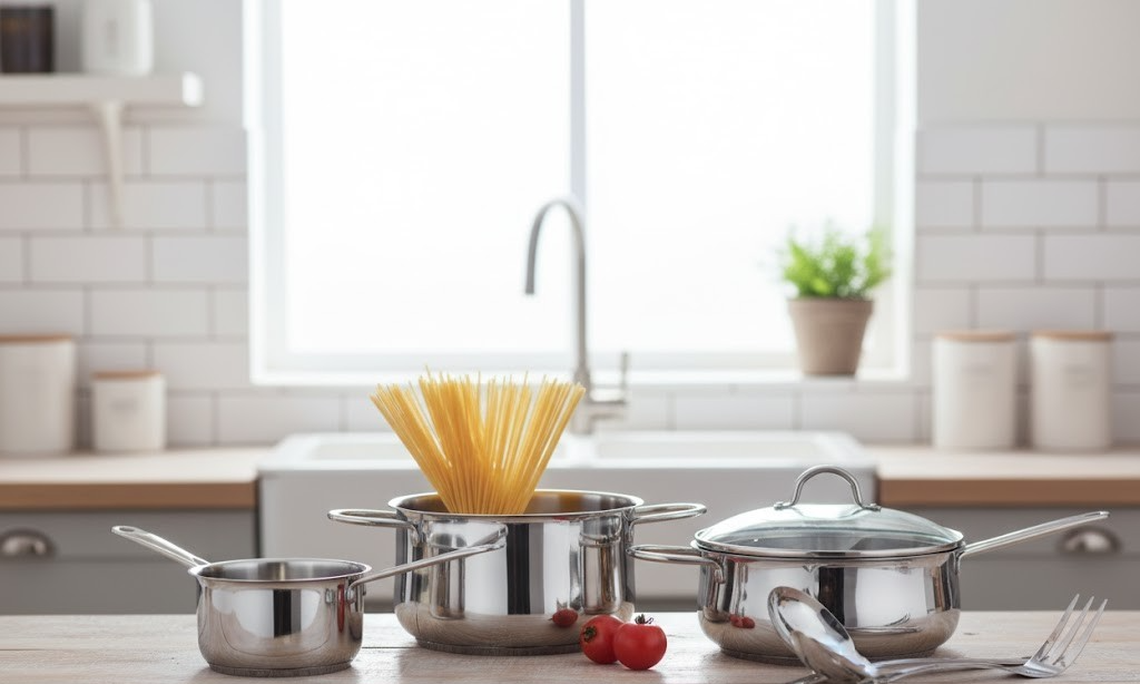 Inoxriv Topfset 7-teilig – Kochtopf Set Edelstahl Silber