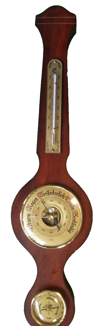 Alte Wetterstation Barometer, Holz, Seltens, Sammler