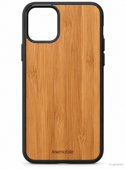 kwmobile OnePlus 8T Handyhülle Bambus Holz Braun Schutzhülle Case 54192.24 A9