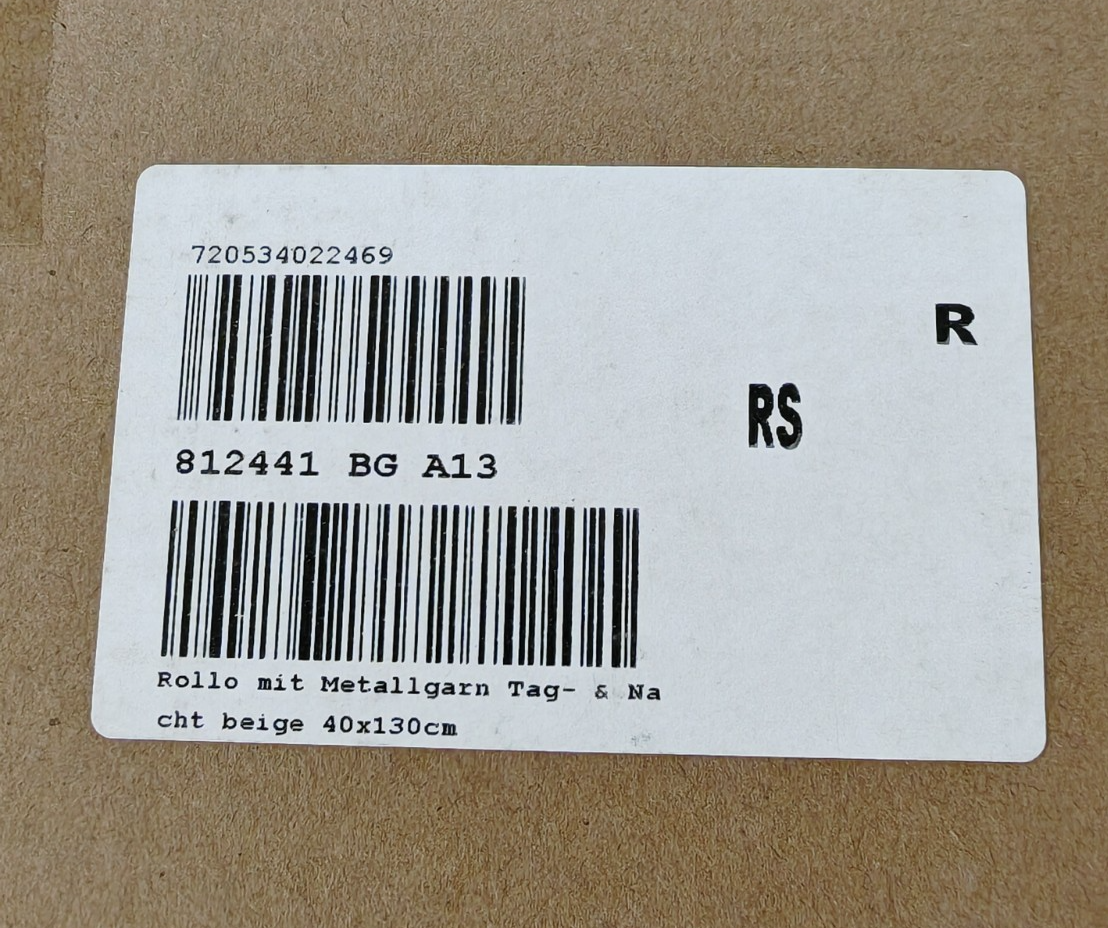 QVC Doppelrollo 40x130 cm Tag Nacht Klemmfix ohne Bohren Rollo Metallgarn HA1