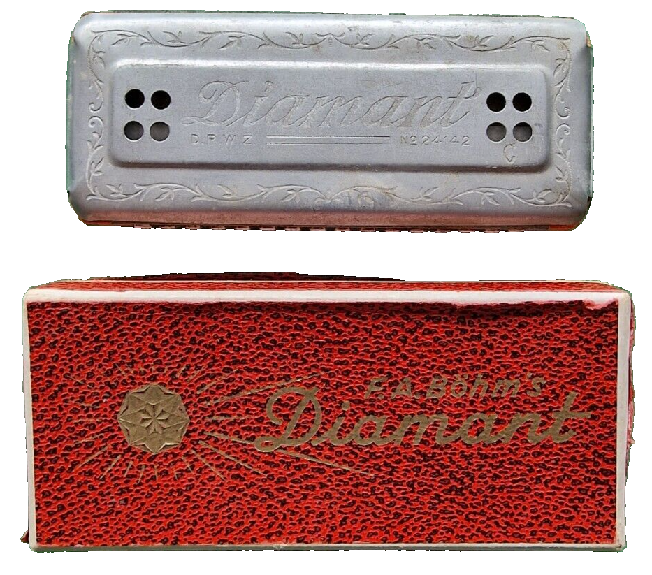 F.A. Böhm´s Diamant D.R.W.Z Mundharmonika 24142, Sammler, Liebhaber