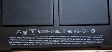 SNSYIY MacBook Air Akku Modell A1496