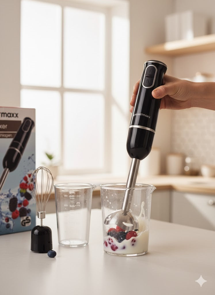 GOURMETmaxx Stabmixer Handmixer Mixer Pürierstab – Mixen Pürieren Schlagen