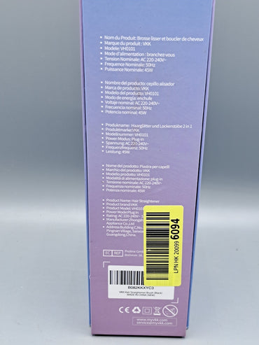 Haarglätter Bürste, VKK Glättbürste mit 25s schnell aufheizendem, 5 Temp Einstel