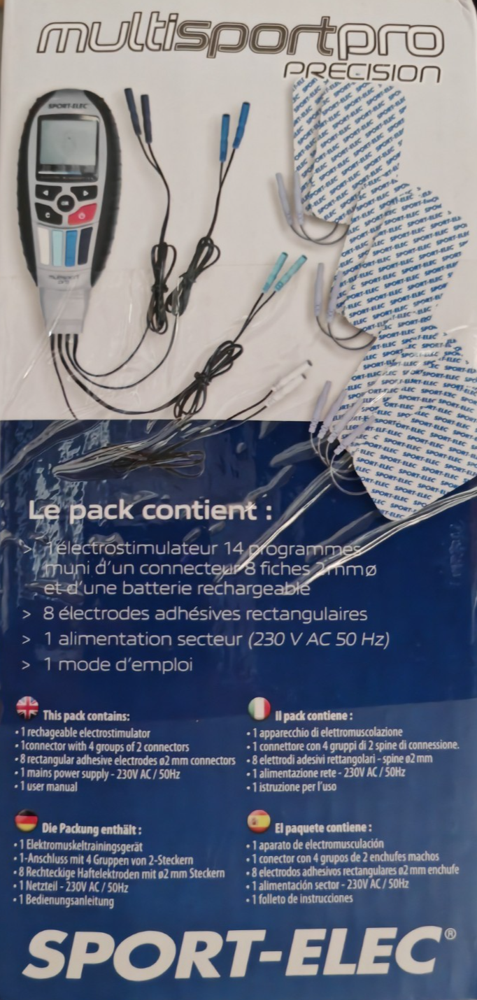 SPORT-ELEC Multisport Pro Precision EMS Elektrostimulator 4 Kanal 14 Programm E2