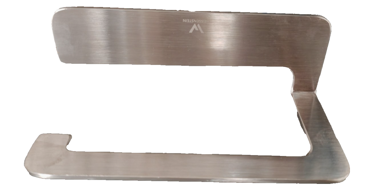 WEISSENSTEIN Toilettenpapierhalter Edelstahl Silber ohne Bohren 3M VHB E1