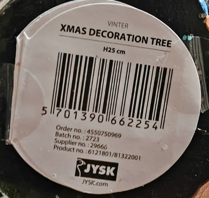 JYSK Weihnachtsbaum Dekofigur 25 cm Christbaum Weihnachtsdeko Baum Figur HA19