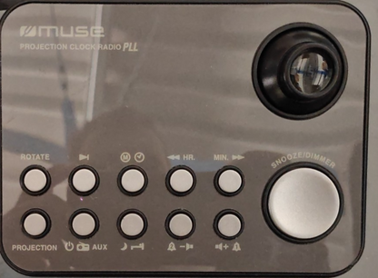 Muse M-178P Radiowecker Uhrprojektion Dual Alarm UKW MW Radio Snooze Digital