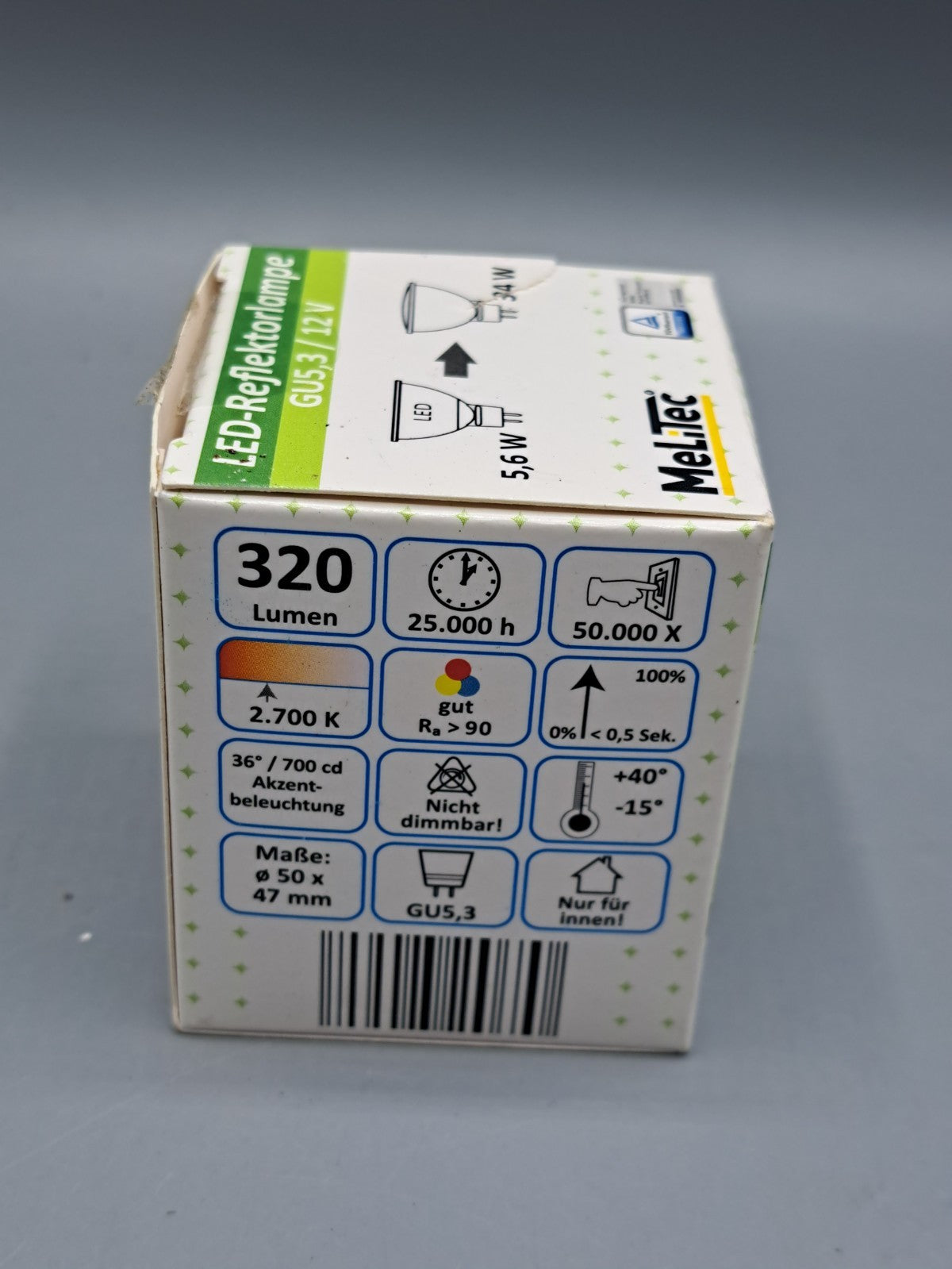 Melitec LED-Reflektorlampe GU5,3 12V, 13 Stück