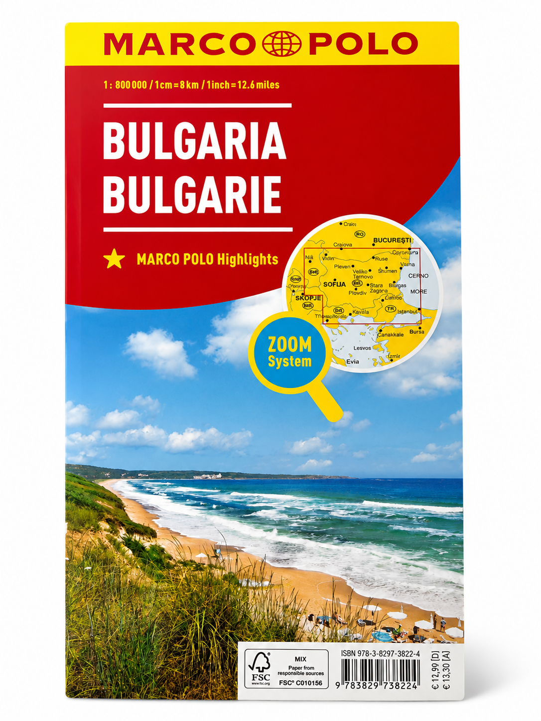 MARCO POLO Landkarte Bulgarien Reisekarte Straßenkarte Reiseplanung Karte