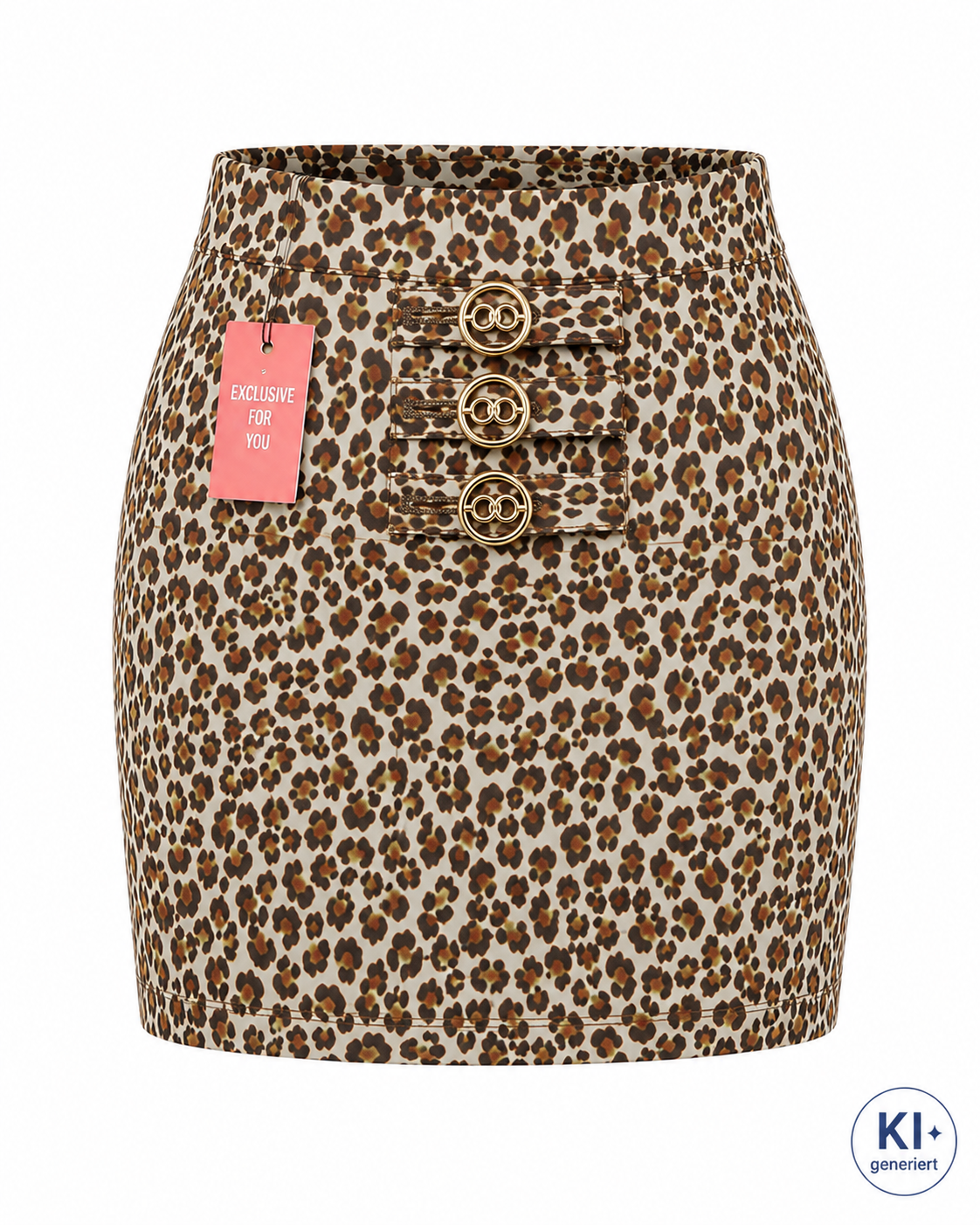 Iconic by Marina Hoermanseder Rock Damen Gr. 34 Leo Animal Print Designer D3