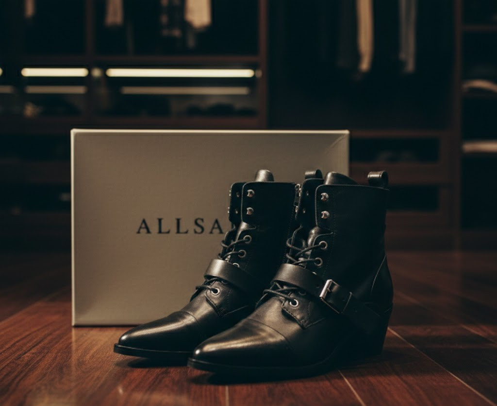 AllSaints Katy Zip Boots Calf Schwarz Damen Stiefelette Gr. 37