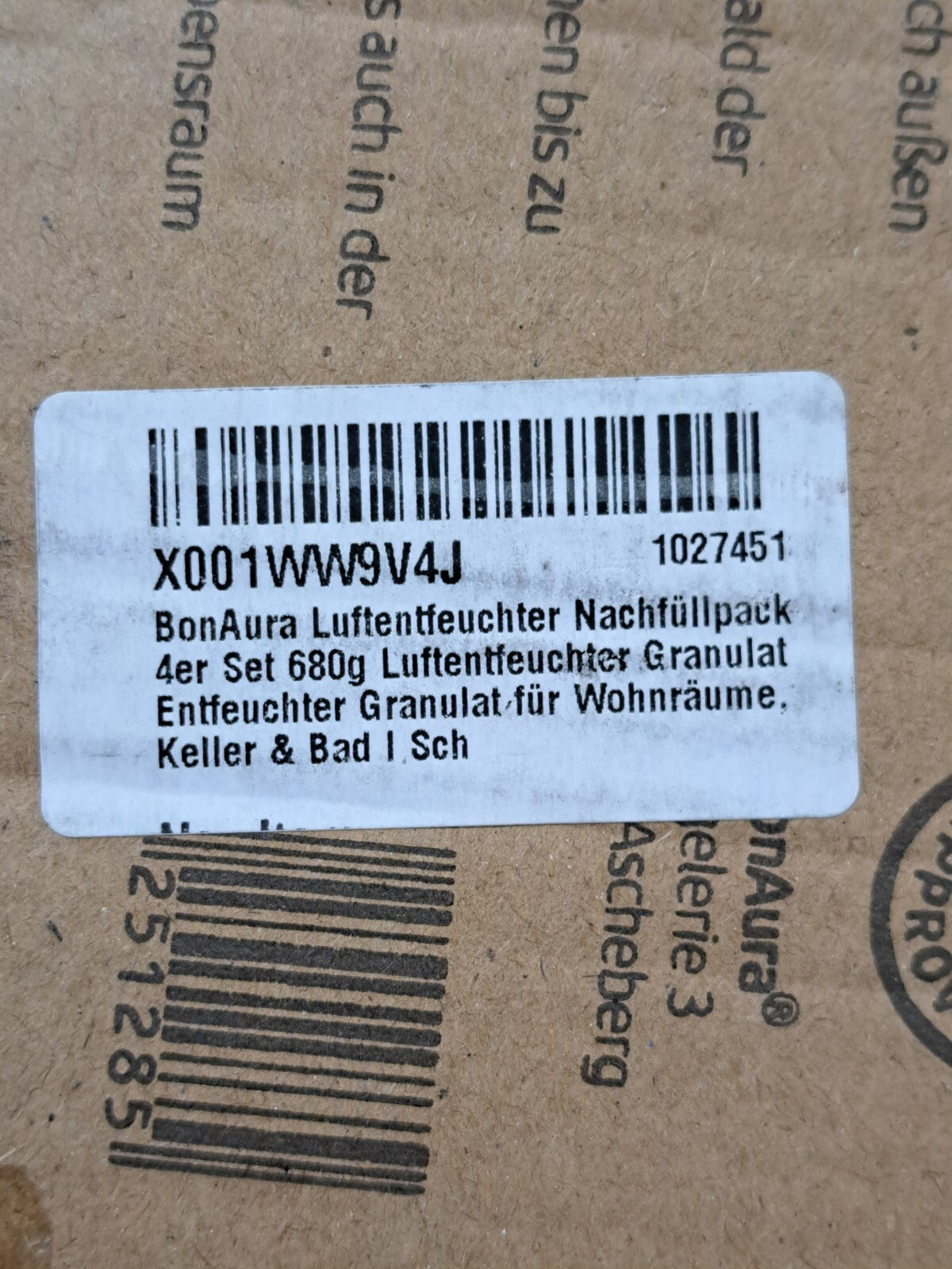 Bonaura® Airone Luftentfeuchter Nachfüllpack I 4Er Set 680G Luftentfeuchter Gran