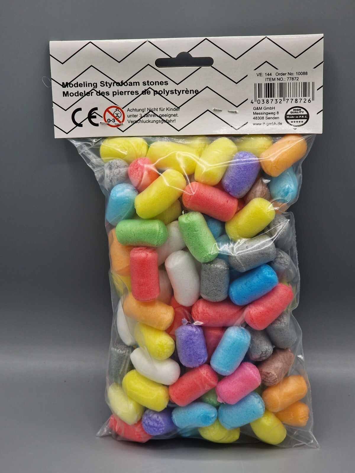 Modellier Styroporsteine Bunt Sortiert Bastelsteine Kreativset