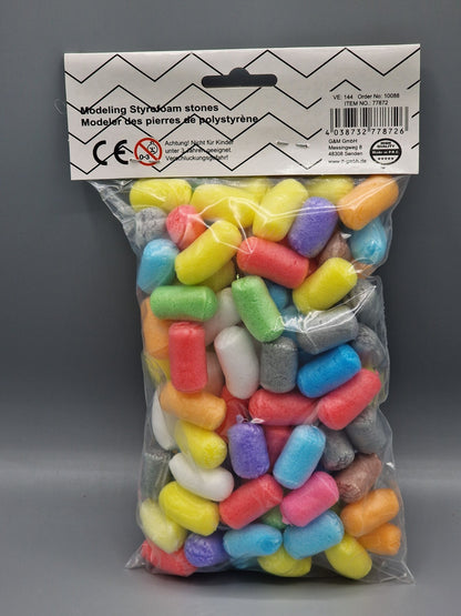 Modellier Styroporsteine Bunt Sortiert Bastelsteine Kreativset