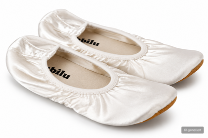 Lupilu Kinder Gymnastikschuhe Gr. 26/27 Weiß Turnschläppchen Gummisohle G2
