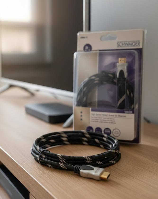 Schwaiger HDMHQ30 HDMI Kabel High Speed mit Ethernet TV Kabel