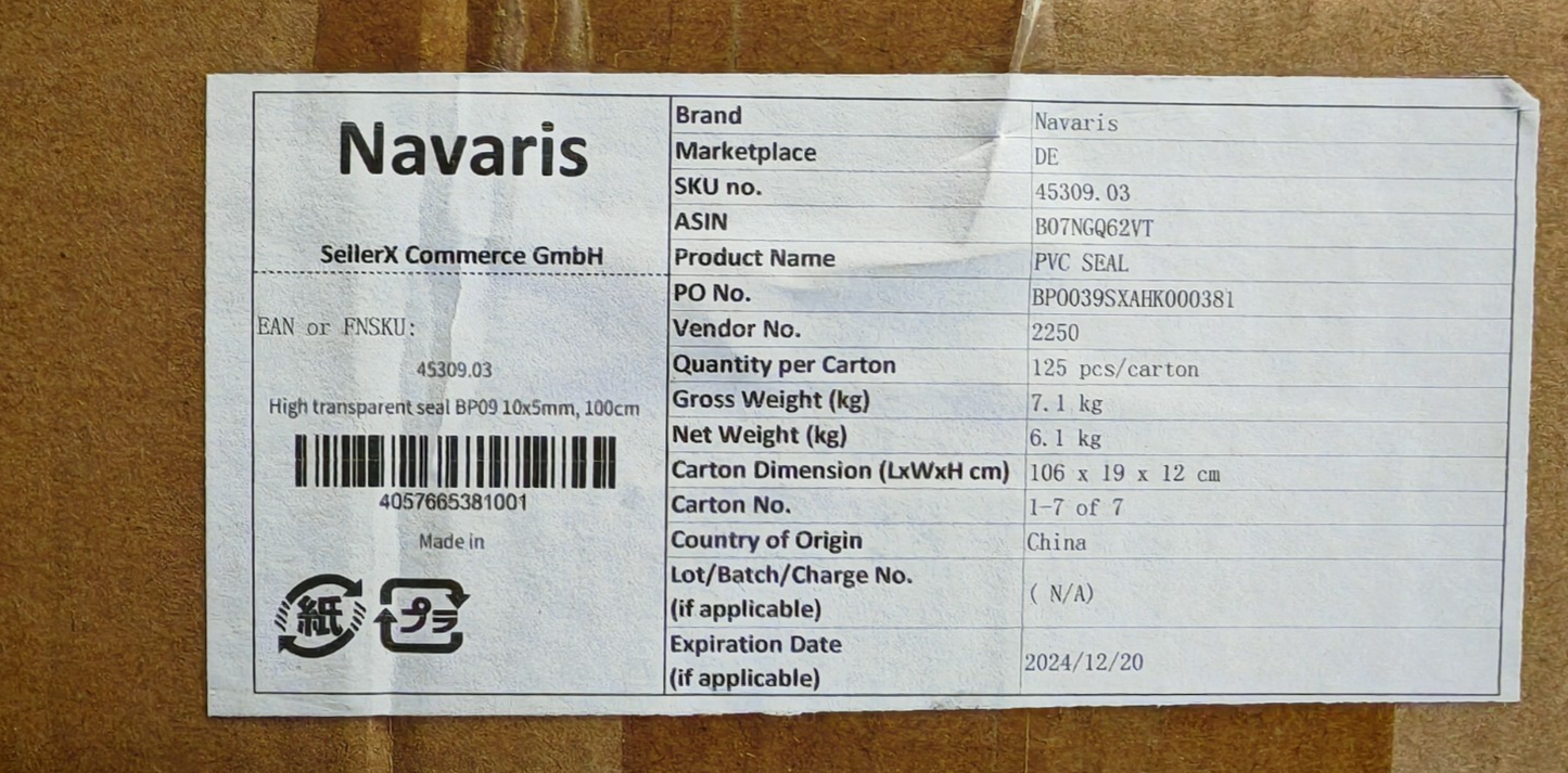 Navaris Duschdichtung 100cm Dichtleiste Duschtür halbrund 10x5mm klar B-02