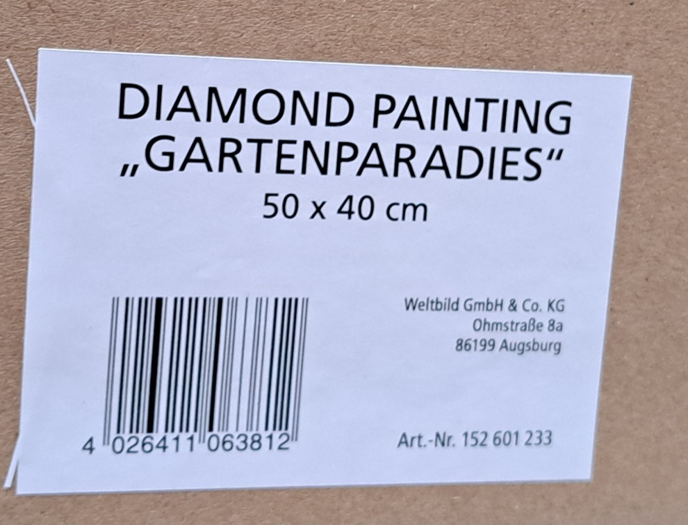 Diamond Painting Gartenparadies 50x40cm Komplettset Malen Basteln DIY