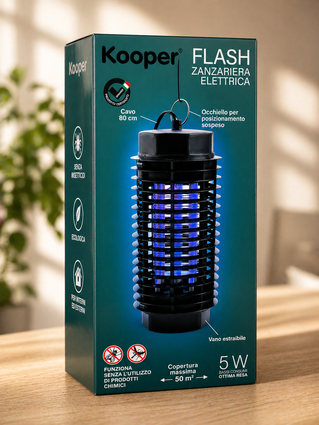 Kooper Flash 5W Insektenvernichter UV Insektenlampe Fliegenfalle Mückenfalle D9