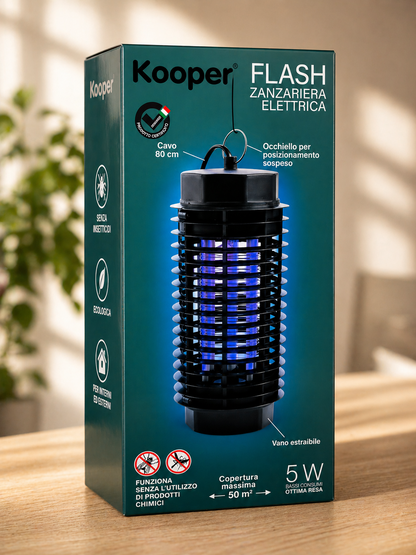 Kooper Flash 5W Insektenvernichter UV Insektenlampe Fliegenfalle Mückenfalle D9