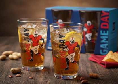 Moritz Moritz 2er Trinkgläser Game Day Edition Football Glas Set Cocktail B6