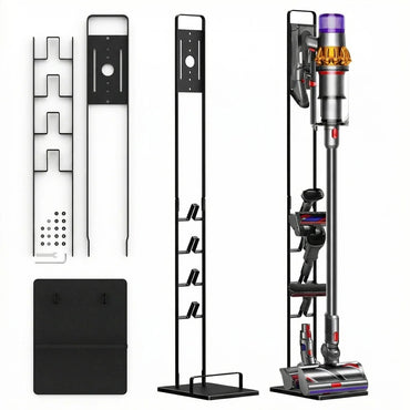 STONEREEF Ständer für Dyson Staubsauger Zubehörhalter ohne Bohren Schwarz B2
