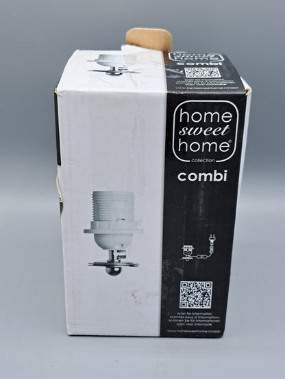 Home Sweet Home Tischlampen-Sockel Combi – Gebürsteter Stahl, E27