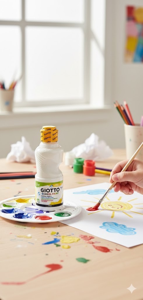 Giotto School Paint Super Auswaschbare Temperafarben Weiß 250 ml