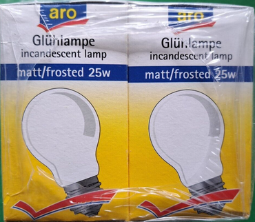 Aro Glühlampe, Matt, Kaltweiß, 25W, E27, 230V, 4 Stück