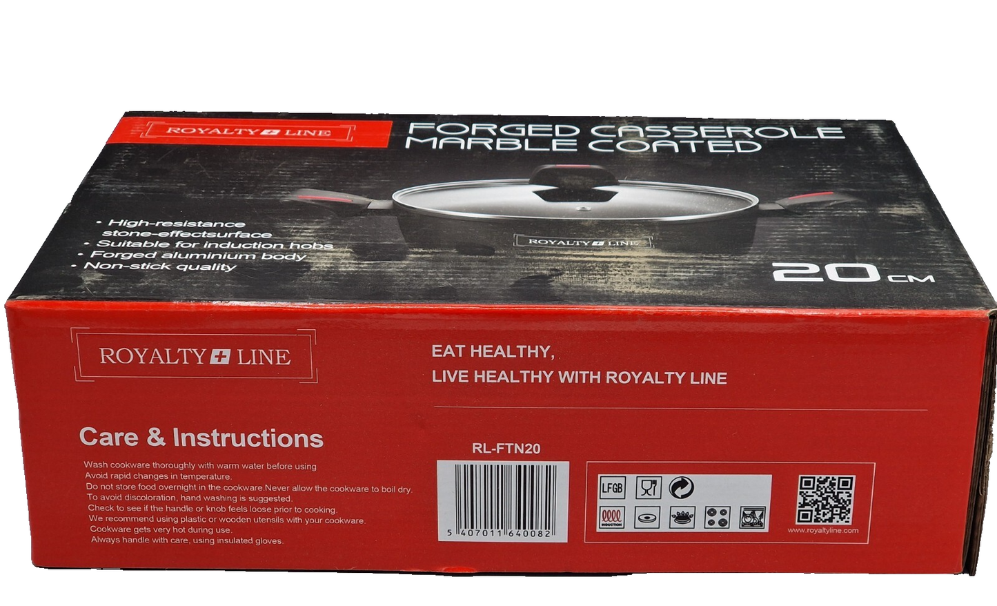 Royalty Line RL-FTN20 Auflaufform 20cm Druckguss Backform Ofenform