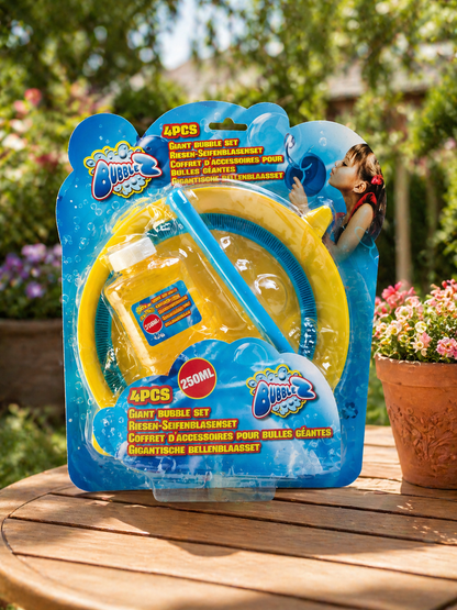 Bubblez Riesen Seifenblasen Set 4-teilig XXL Seifenblasen Kinder Spiel