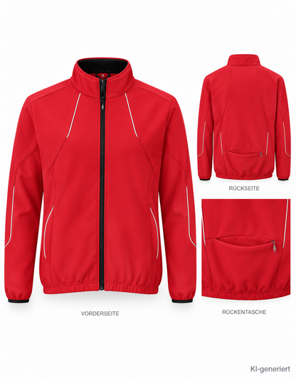 CRANE Damen Softshell Fahrradjacke Gr. 38 Rot TechTex Reflektierend Outdoor Z