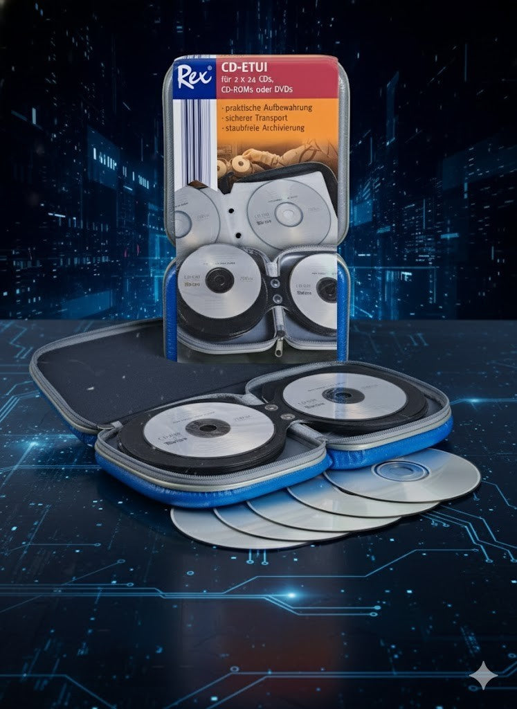 REX CD-Etui für 2x24 CDs CD-Hülle Aufbewahrung Box Case Musik