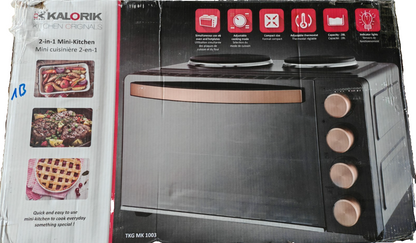 Kalorik TKG MK 1003 2in1 Miniküche Backofen Kochplatten 28L Drehspieß 3100W Pal2