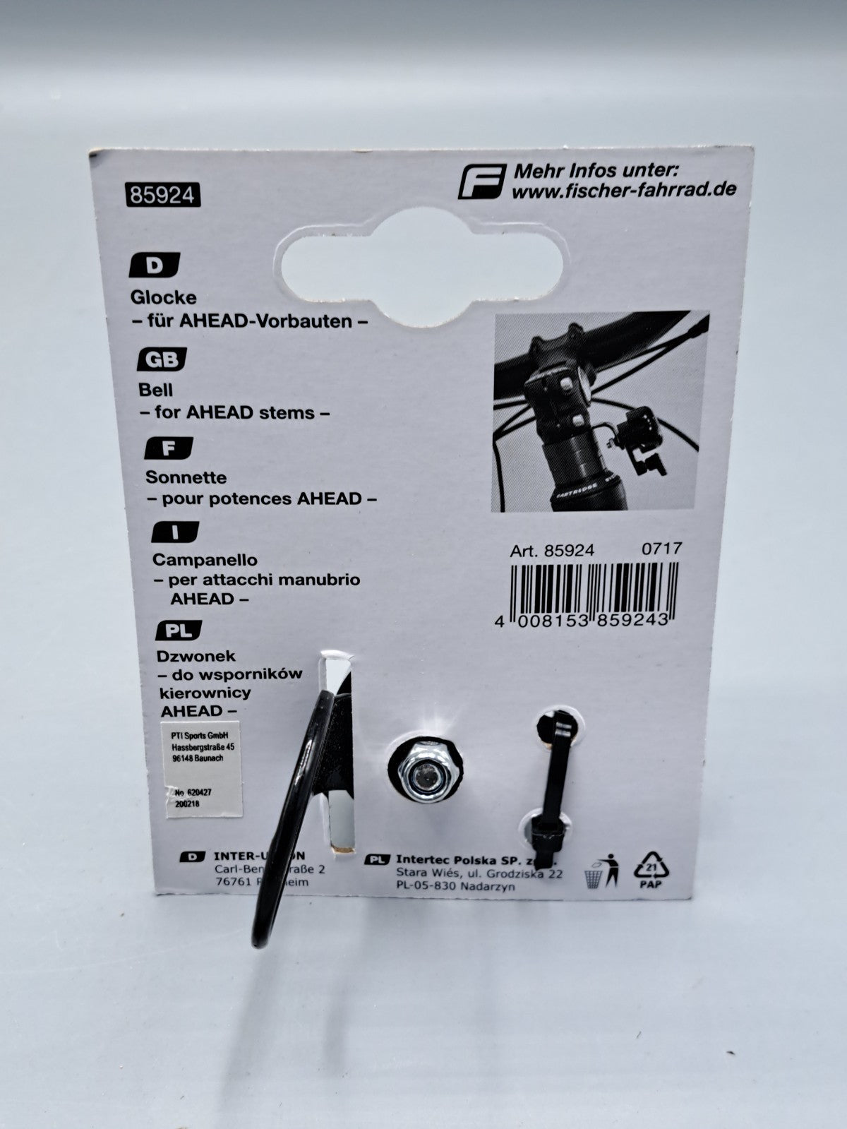 Fahrrad Klingel Schwarz – 30 mm Ahead Vorbau Fischer