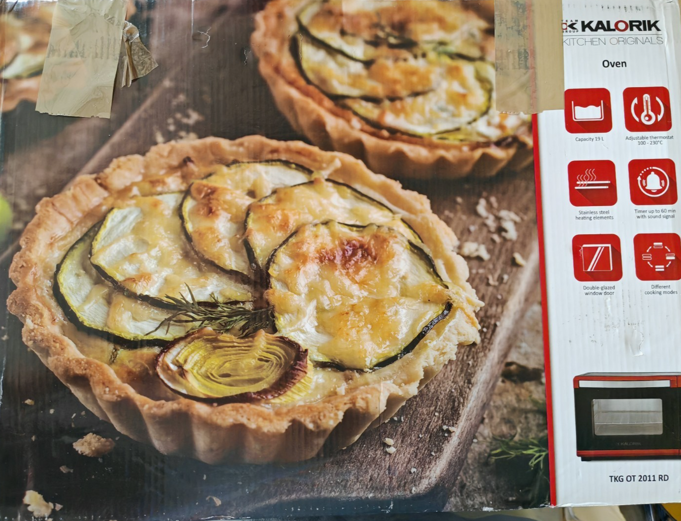 Kalorik TKG OT 2011 RD Minibackofen 19L Grill Backofen Timer 1280W HA14
