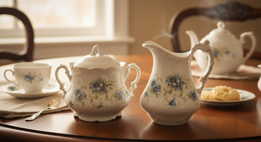 Porzellan Milchkännchen + Zuckerdose Set Sammler Vintage Deko