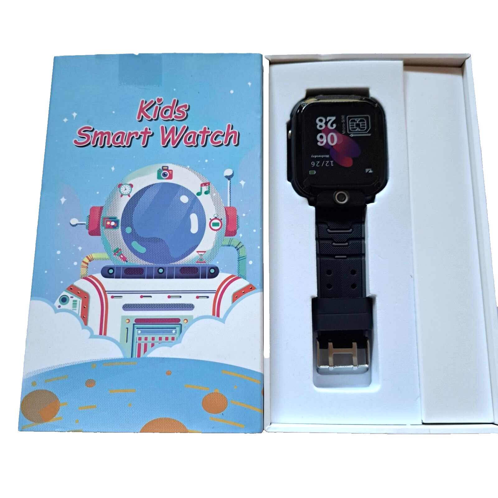 Jubunrer Kindersmartwatch, Schwarz, Sicherheit, Spaß, Style