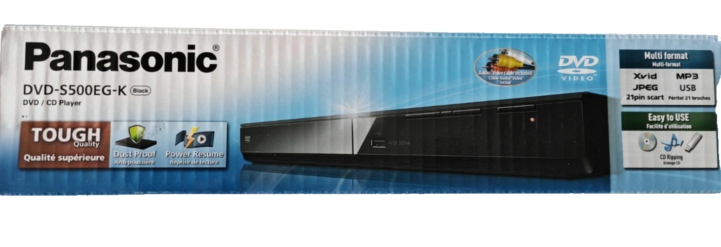 Panasonic DVD-S500EG-K DVD Player CD MP3 USB Wiedergabe HDMI Schwarz Kompakt A9