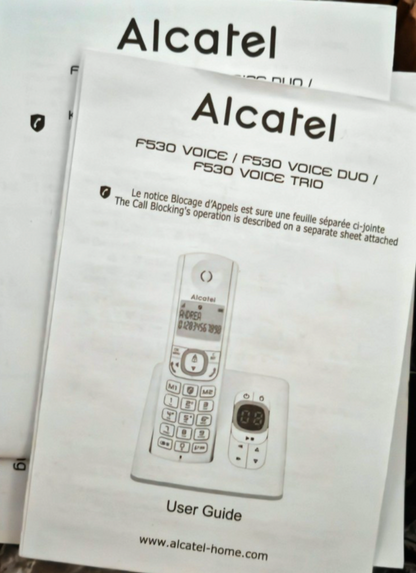 ALCATEL F530 Voice Duo DECT Schnurlostelefon mit AB 2 Mobilteile Freisprechen A8